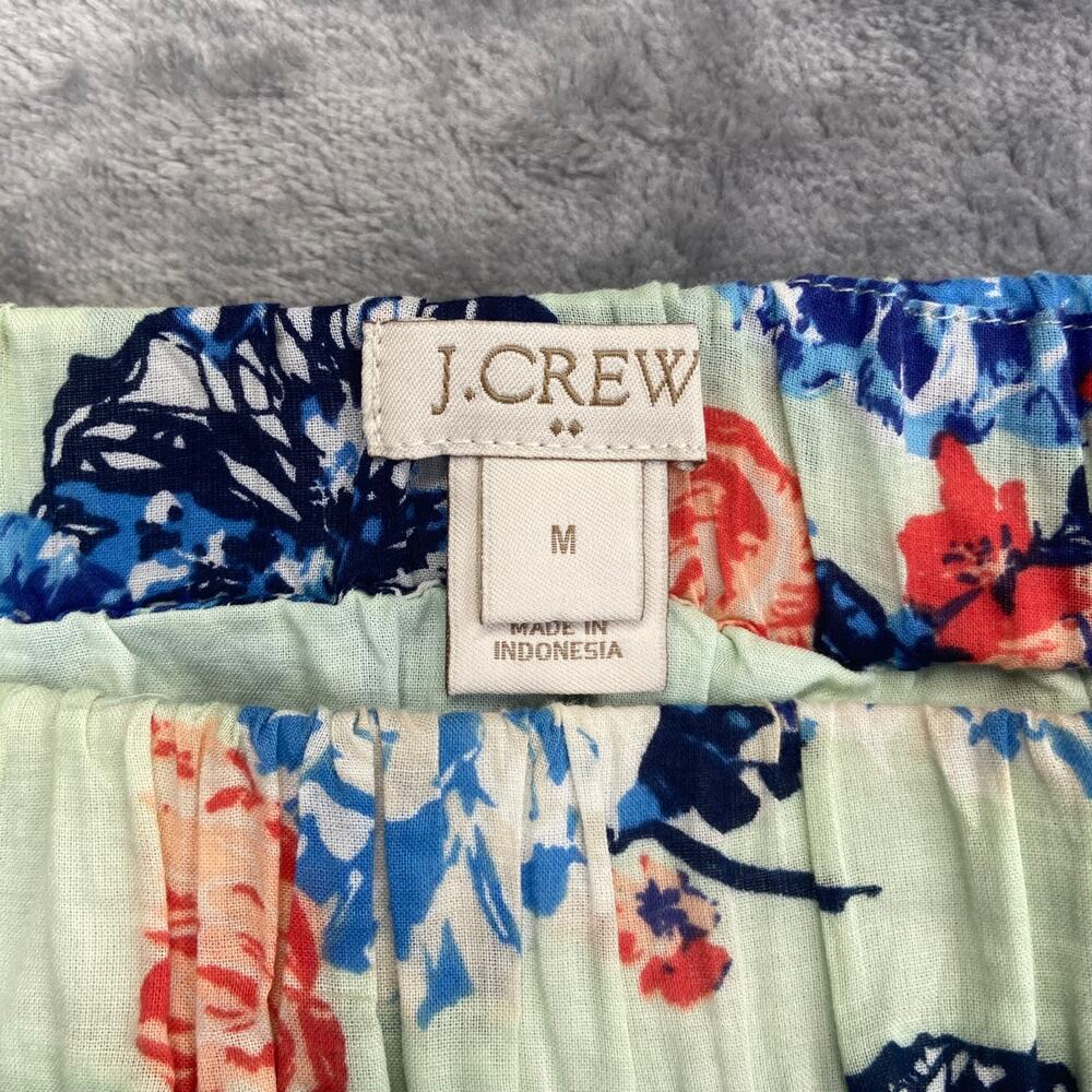 J.Crew Women's Floral A Line Skirt Size M Blue White Floral Summer Lightweight - Picture 4 of 8